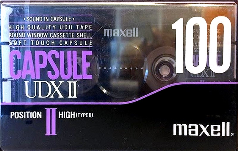 Compact Cassette Maxell Capsule II 100 "UDXII" Type II Chrome 1991 USA