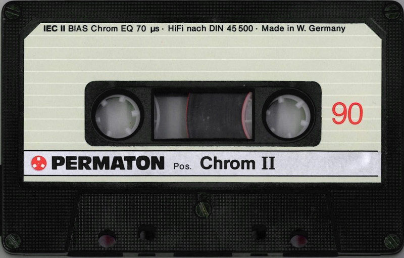 Compact Cassette Permaton Chrom II 90 Type II Chrome 1984 Europe