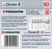 Compact Cassette Permaton Chrom II 90 Type II Chrome 1984 Europe