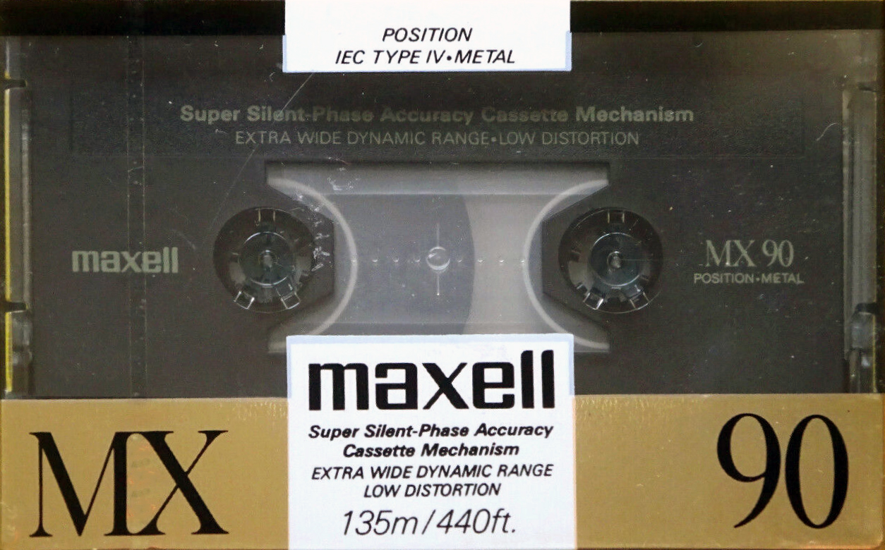 Compact Cassette Maxell MX 90 Type IV Metal 1988 Europe