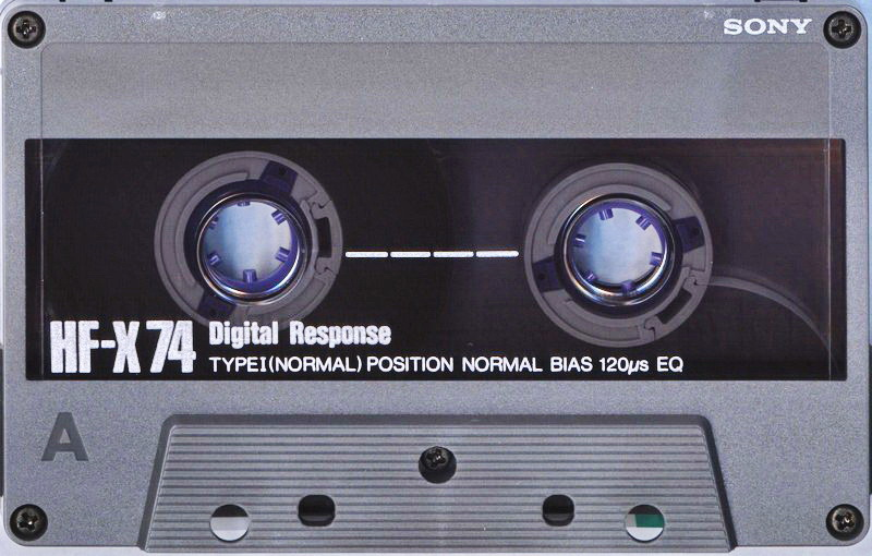 Compact Cassette Sony HF-X 74 Type I Normal 1989 Japan