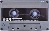 Compact Cassette Sony HF-X 74 Type I Normal 1989 Japan