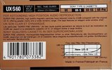 Compact Cassette Sony UX-S 60 Type II Chrome 1988 Europe