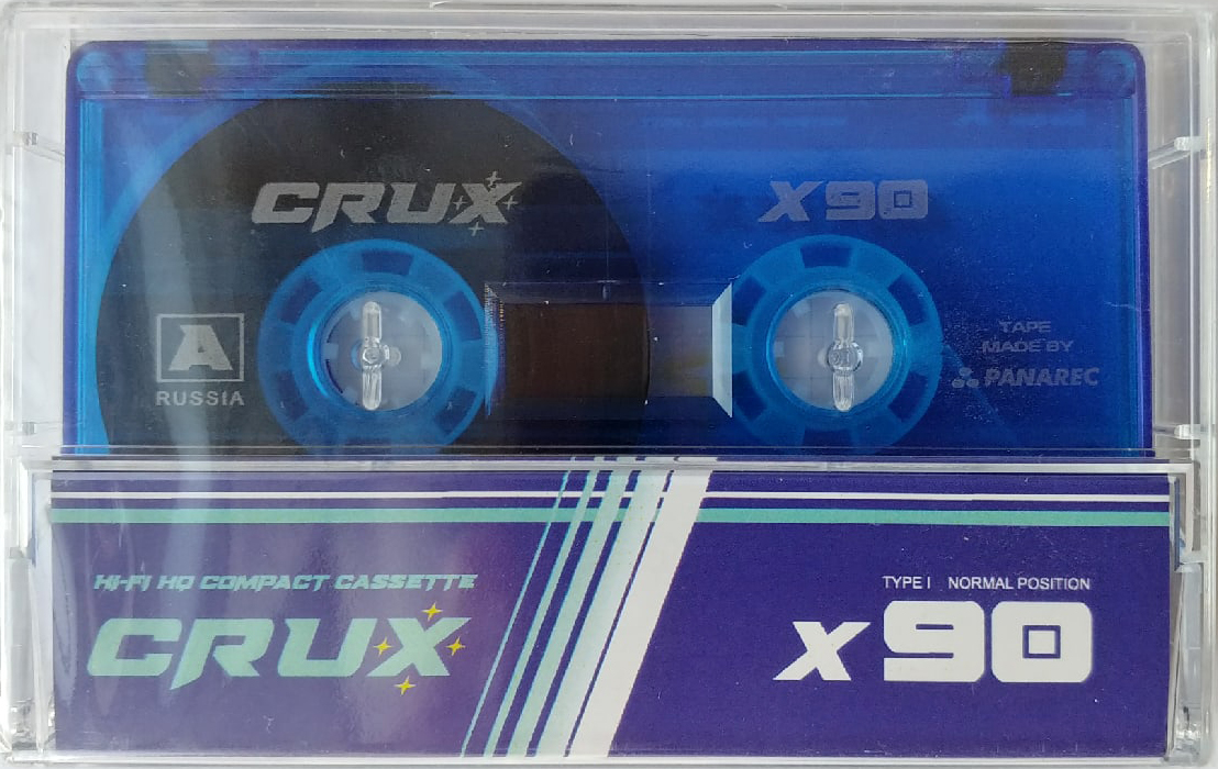 Compact Cassette CRUX X 90 "blue-transparent" Type I Normal 2021 Worldwide