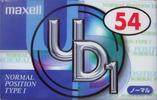 Compact Cassette Maxell UDI / UD1 54 "UD1-54N" Type I Normal 2000 Japan