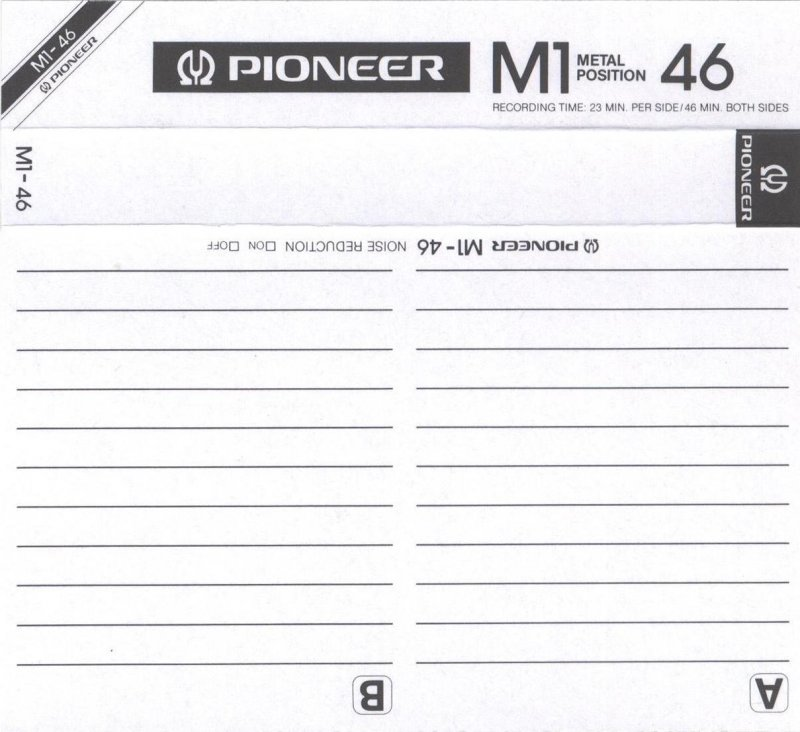 Compact Cassette Pioneer M1 46 Type IV Metal 1981 Japan