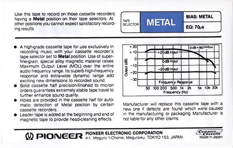 Compact Cassette:  Pioneer - M1 46