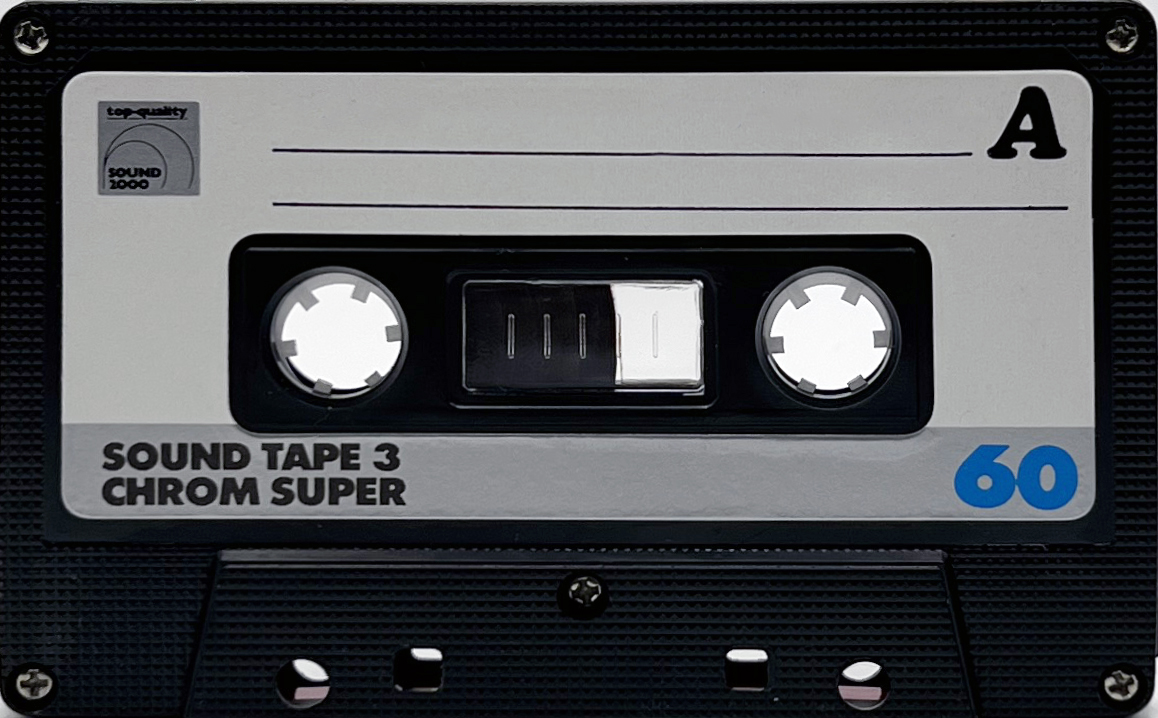 Compact Cassette Sound 2000 Sound Tape 3 60 "Chrome Super" Type II Chrome 1978 Germany