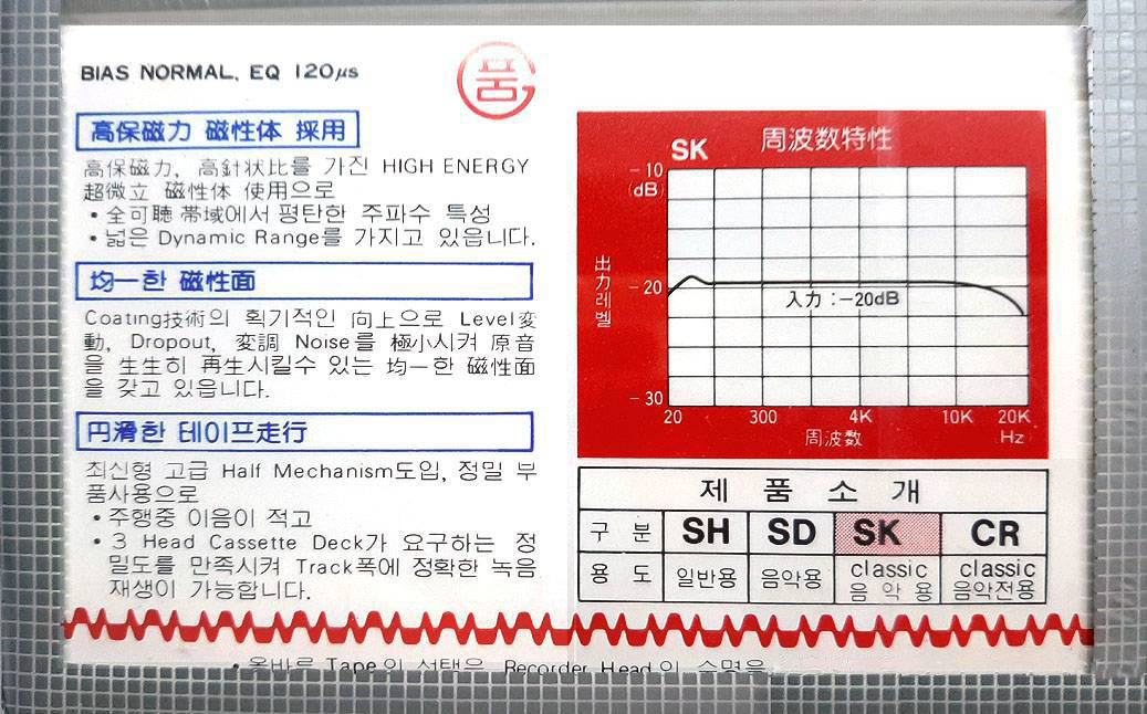 Compact Cassette Smat SK 90 Type I Normal 1982 South Korea