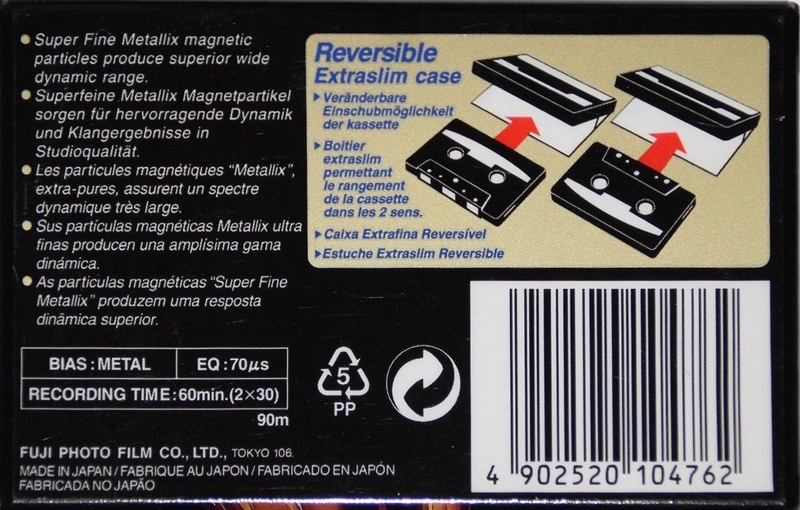 Compact Cassette Fuji Metal Z 60 Type IV Metal 1996 Europe