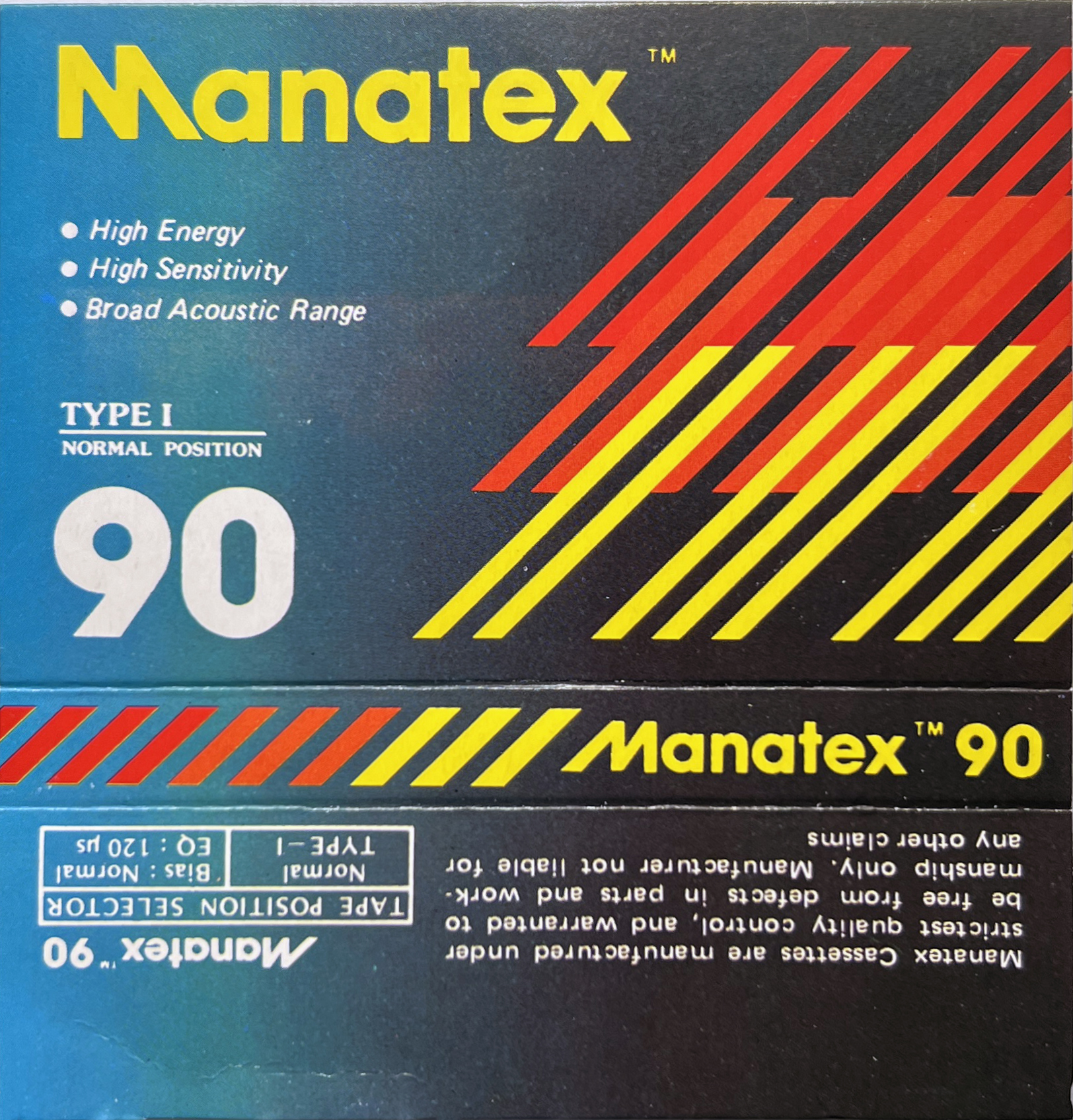 Compact Cassette Manatex 90 Type I Normal 1981 Unknown Country