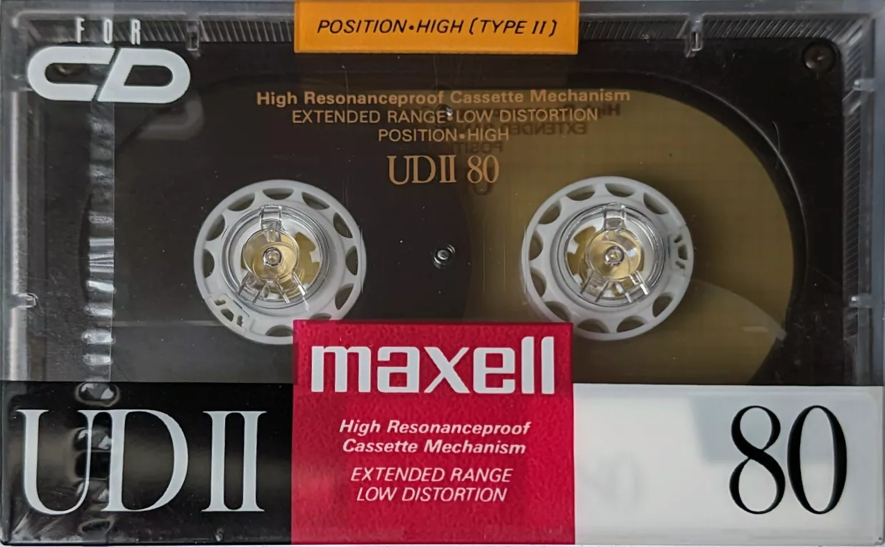 Compact Cassette Maxell UDII / UD2 80 Type II Chrome 1989 Japan