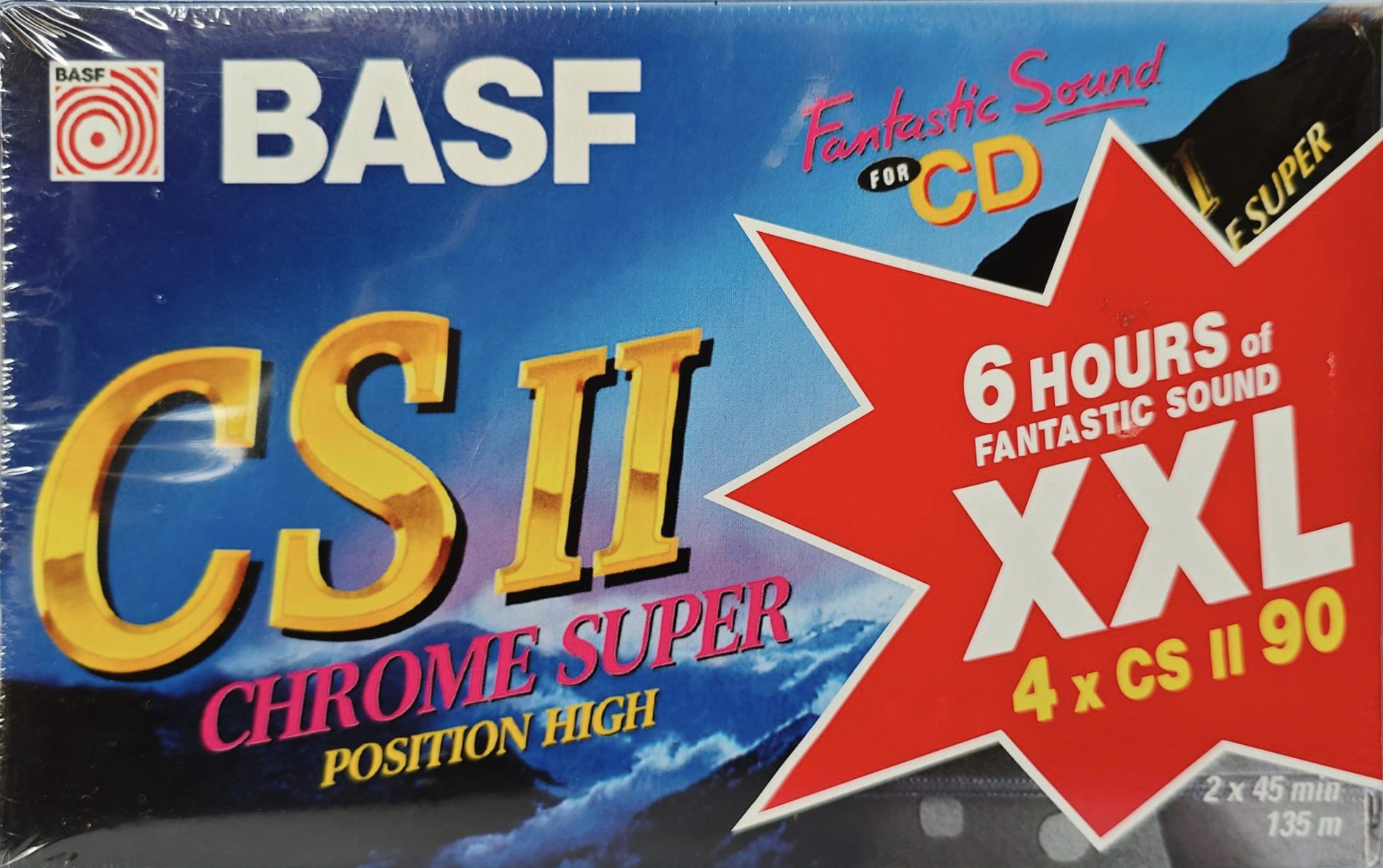 4 pack BASF CS II Chrome Super 90 Type II Chrome 1995 Germany