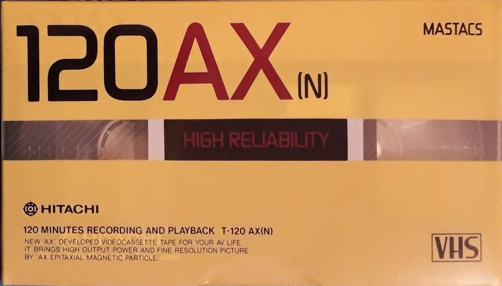 VHS, Video Home System Hitachi 120 "AX(N)" Type I Normal Japan