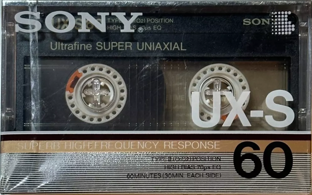 Compact Cassette Sony UX-S 60 Type II Chrome 1986 USA