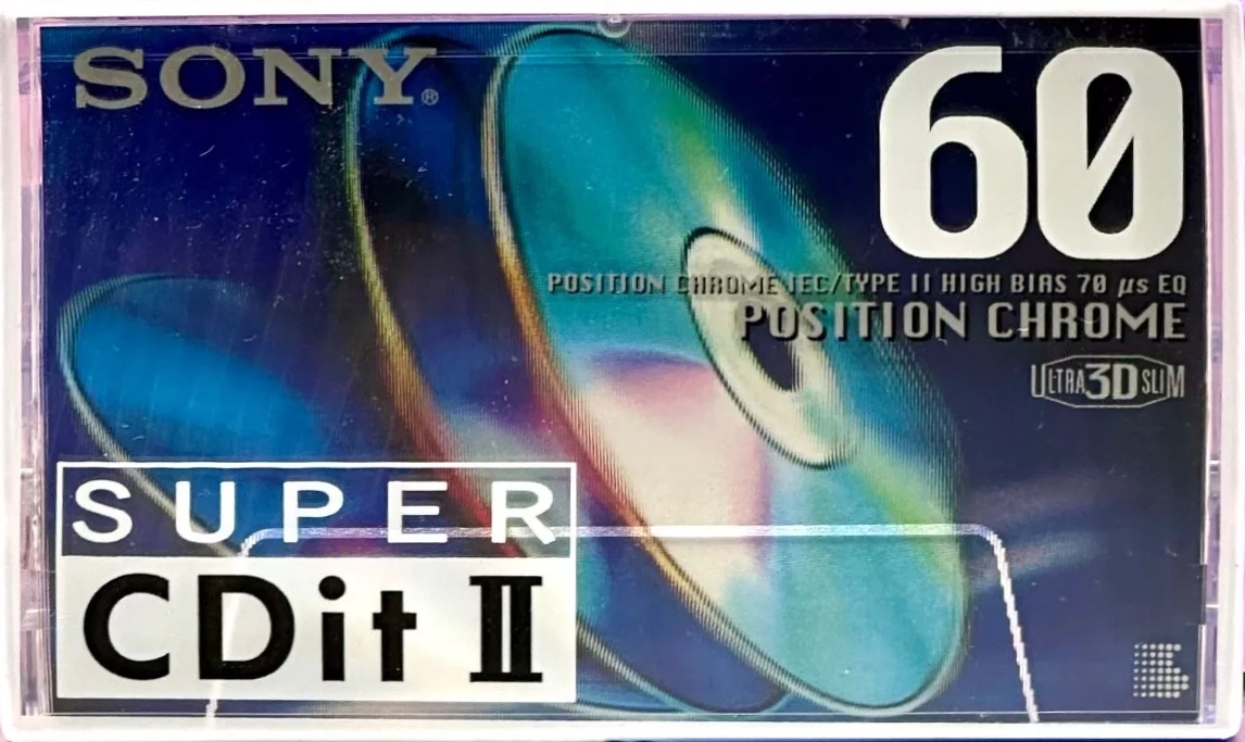Compact Cassette Sony CDit II 60 "Super C-60SCD2" Type II Chrome 1997 Europe