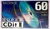 Compact Cassette Sony CDit II 60 "Super C-60SCD2" Type II Chrome 1997 Europe