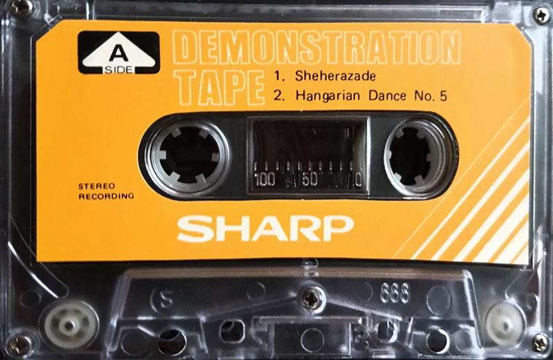 Compact Cassette Sharp 20 Demonstration Tape 1980 Worldwide