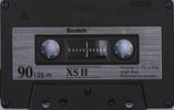 Compact Cassette Scotch XS II 90 Type II Chrome 1987 Worldwide