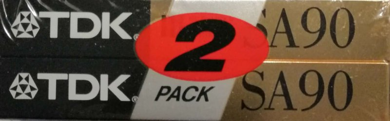 2 pack TDK SA 90 "SA-90X2SE" Type II Chrome 1990 Australia, Europe