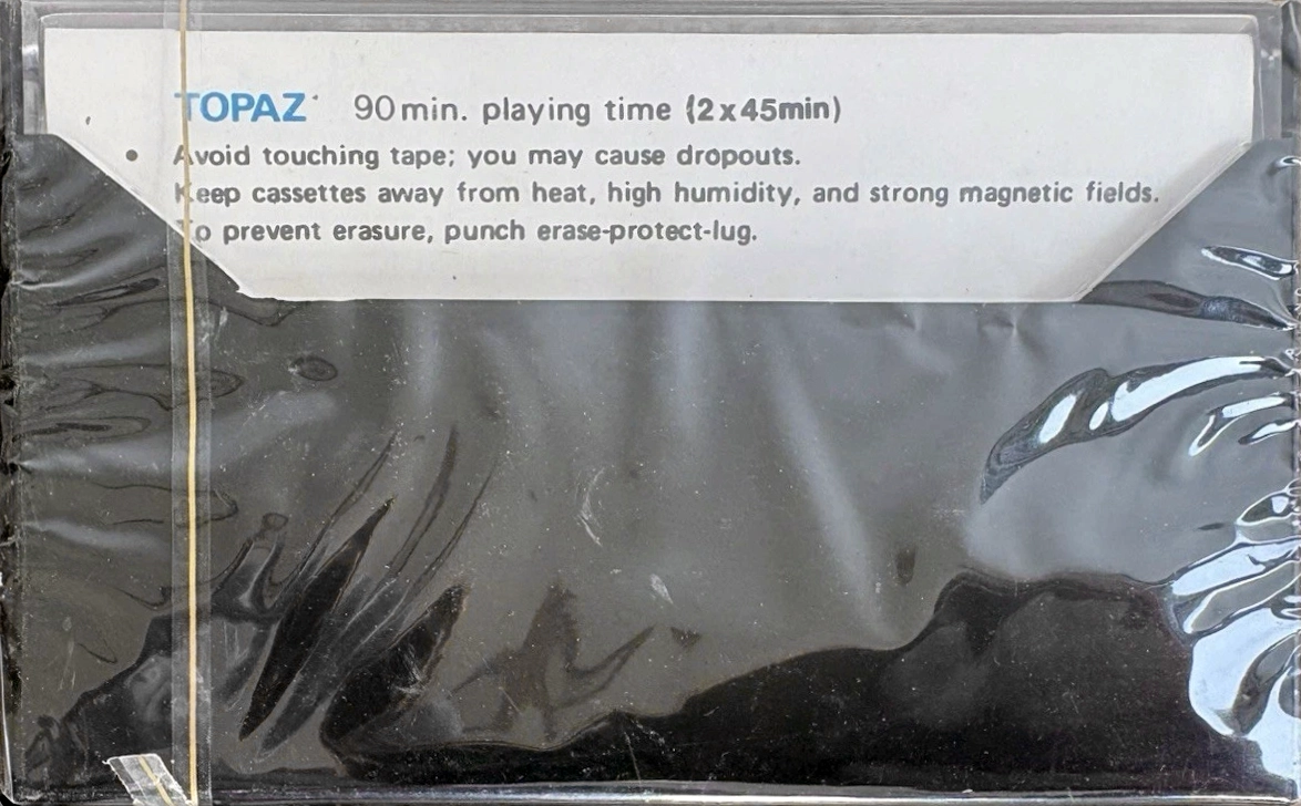 Compact Cassette Topaz 90 Type I Normal 1978 Unknown Country