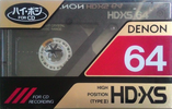 Compact Cassette Denon HD-XS 64 "HD-XS64P" Type II Chrome 1989 Japan