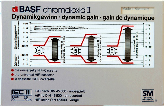 Compact Cassette BASF Chromdioxid II 60 Type II Chrome 1982 Europe