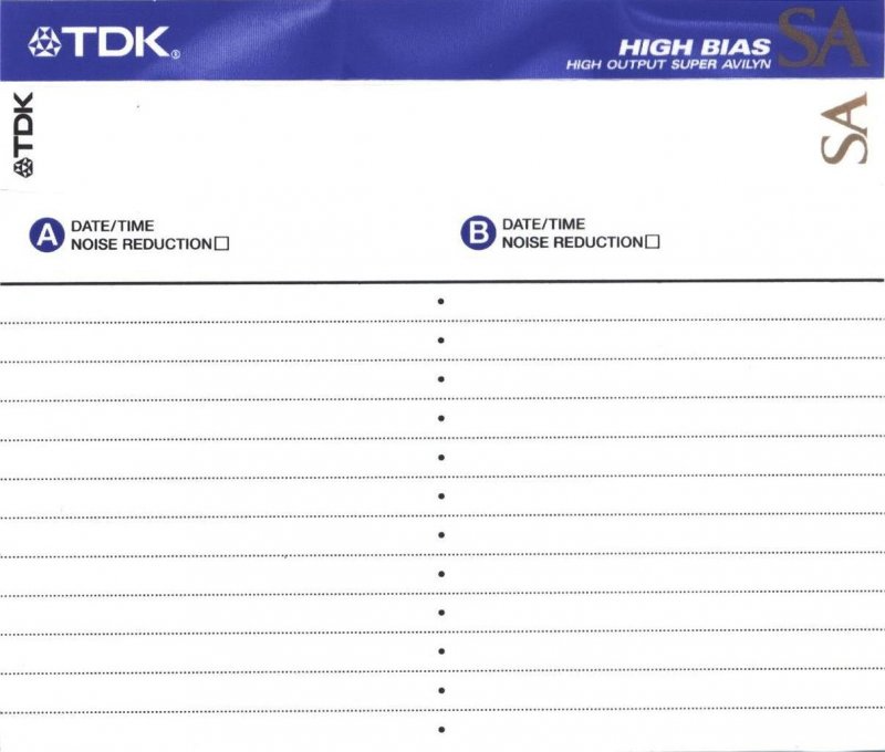 Compact Cassette: TDK  - SA 90