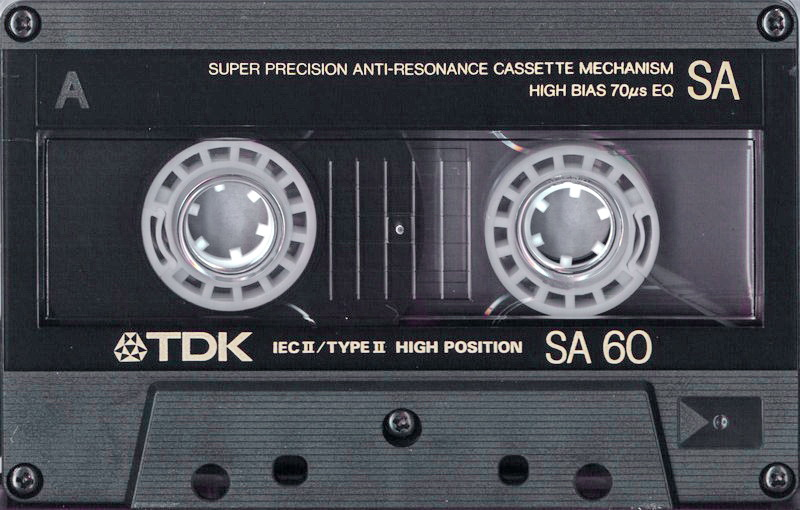 Compact Cassette TDK SA 60 Type II Chrome 1988 USA