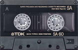 Compact Cassette TDK SA 60 Type II Chrome 1988 USA