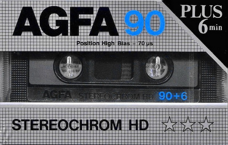 Compact Cassette AGFA Stereochrom HD 90+6 Type II Chrome 1985 Europe