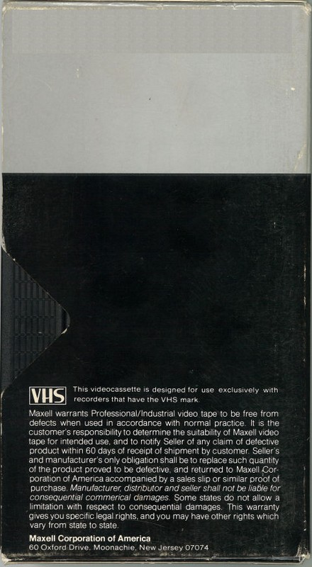 VHS, Video Home System Maxell 30 Type II Chrome 1980 USA