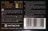 Video8, Hi8, Digital8 Hitachi 30 "Metal SE" Type IV Metal 1990 Europe