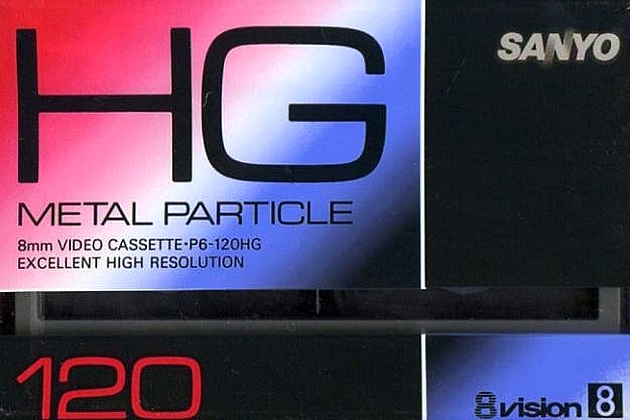 Video8, Hi8, Digital8 Sanyo 120 "HG" Type IV Metal 1994 Japan