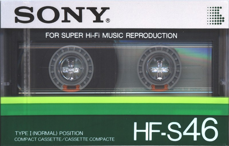 Compact Cassette Sony HF-S 46 Type I Normal 1985 Europe