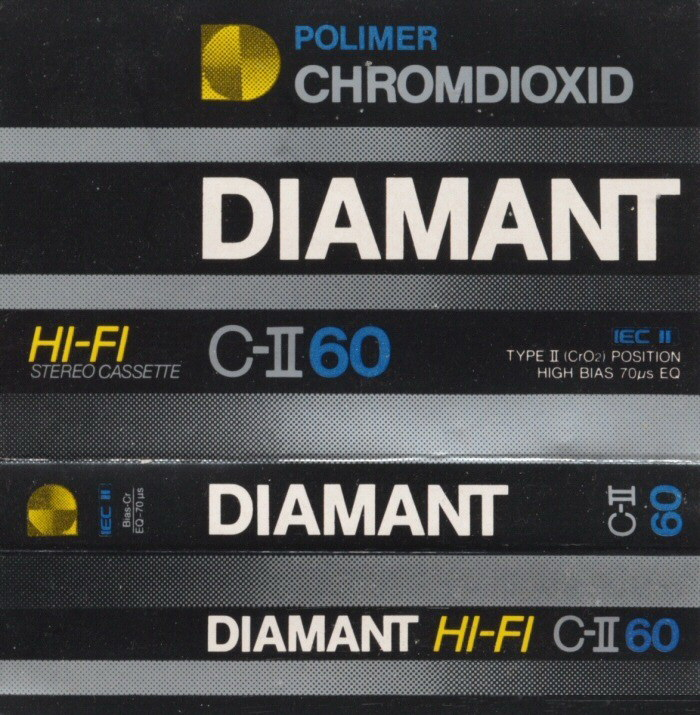 Compact Cassette Polimer Diamant C-II 60 Type II Chrome Hungary