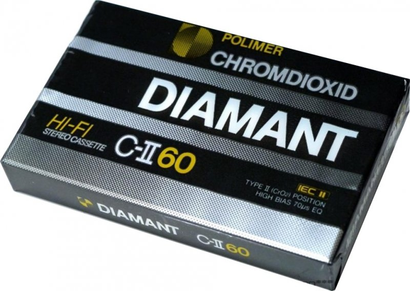 Compact Cassette Polimer Diamant C-II 60 Type II Chrome Hungary