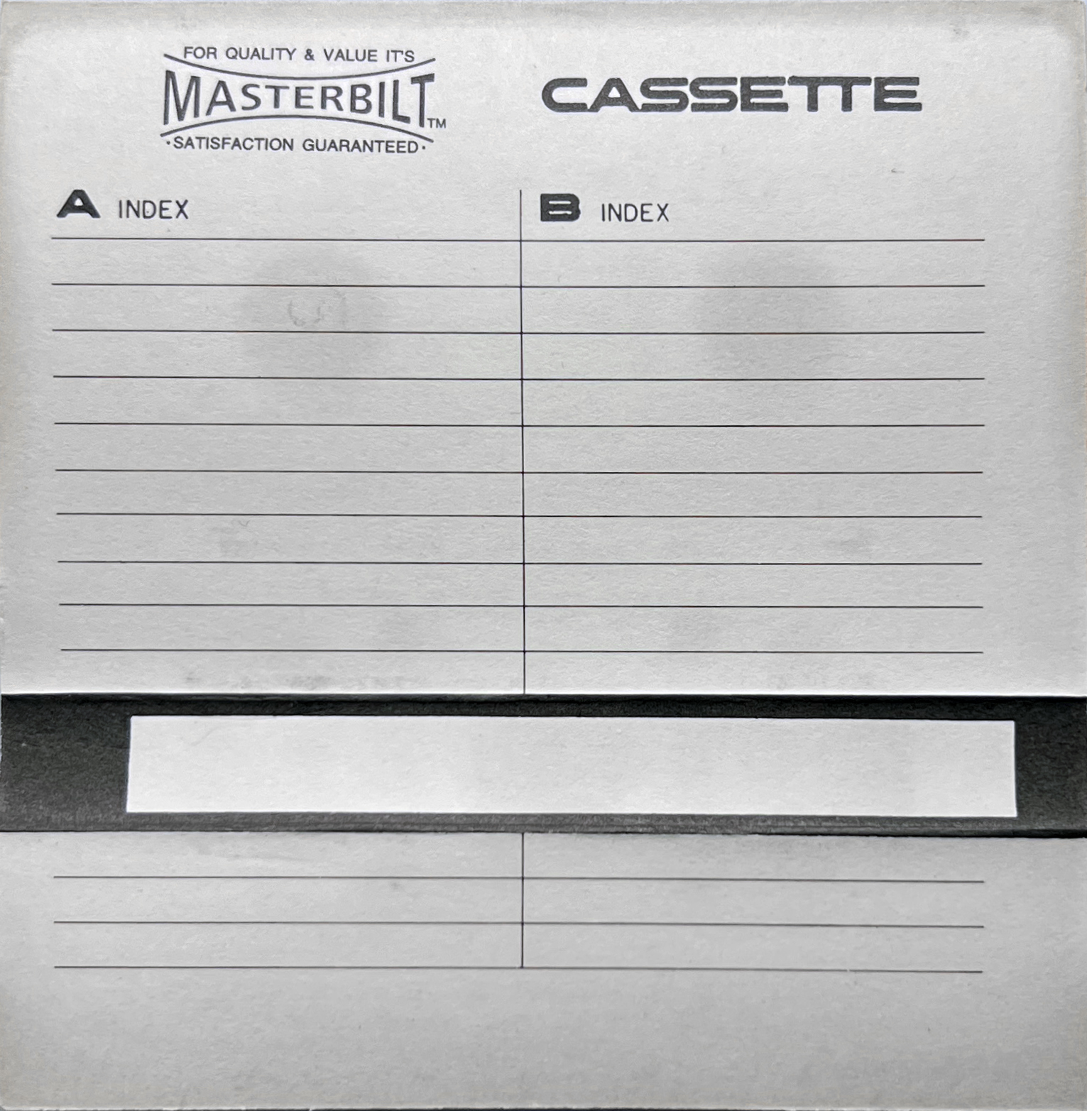Compact Cassette Masterbilt 90 Type I Normal 1984 USA