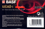 Compact Cassette BASF Record I 74 Type I Normal 1997 Europe