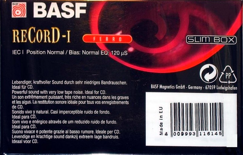 Compact Cassette: BASF  - Record I 74