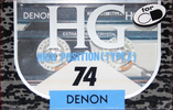 Compact Cassette Denon HG 74 Type II Chrome 1990 Japan