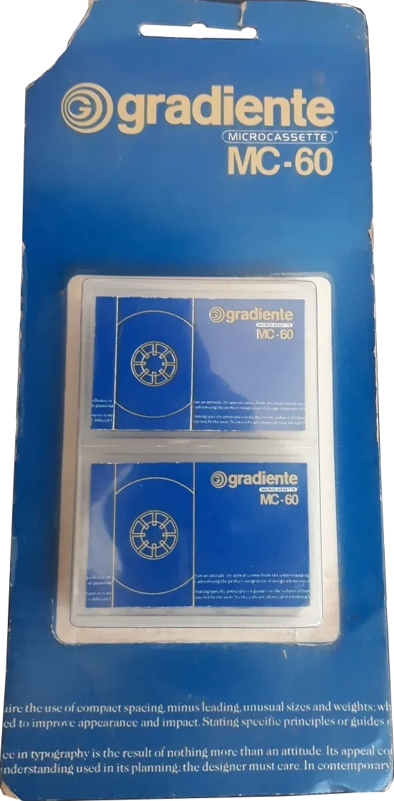Microcassette Gradiente 60 "MC" Type I Normal 1988 Latin America
