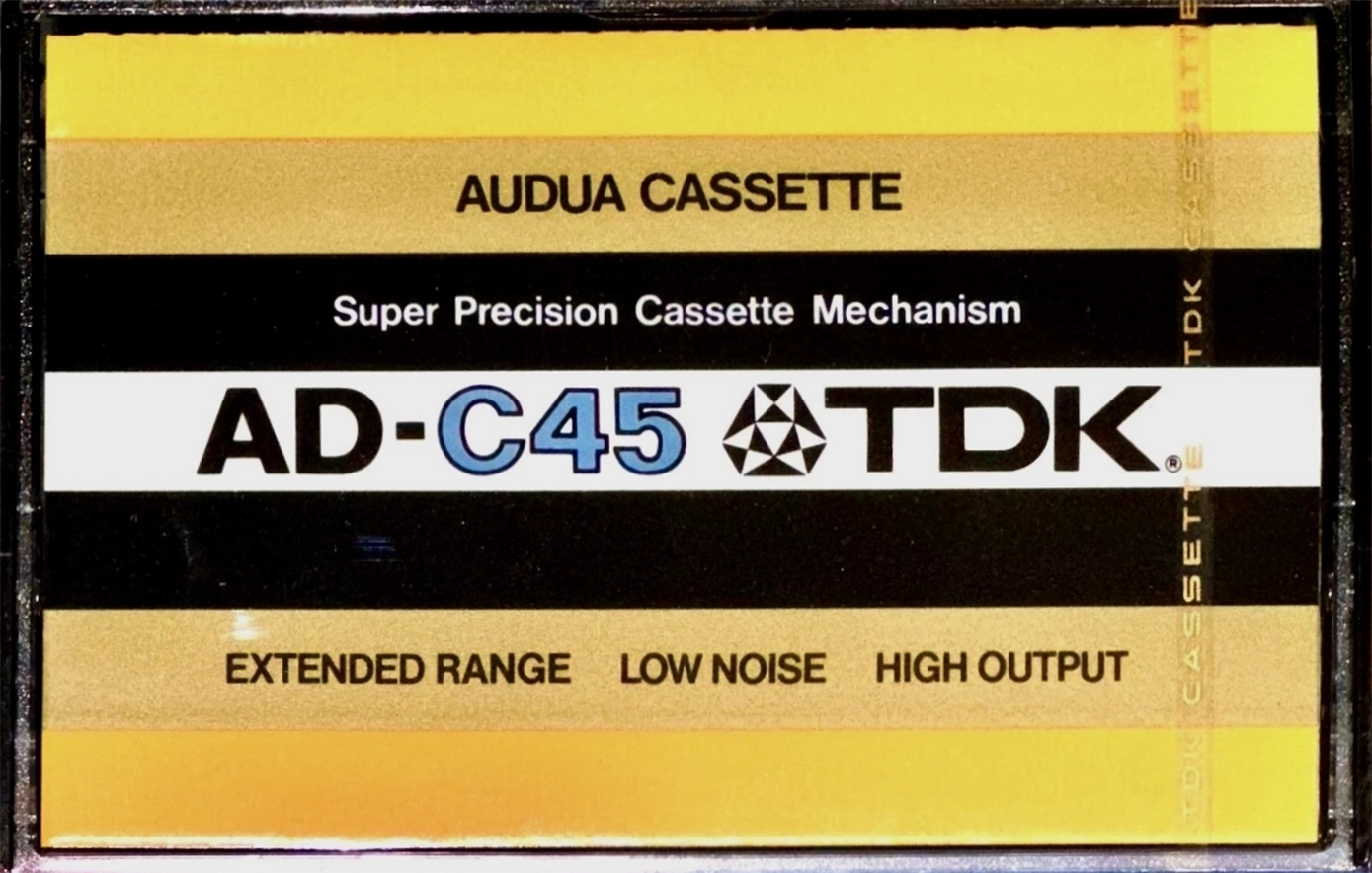 Compact Cassette TDK Audua 45 Type I Normal 1977 Europe, USA