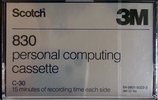 Compact Cassette Scotch 30 "830" Computer Cassette USA