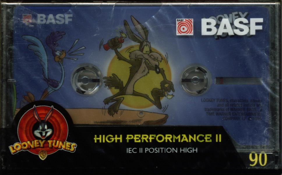 Compact Cassette BASF High Performance II 90 "Looney Tunes" Type II Chrome 1997 Europe