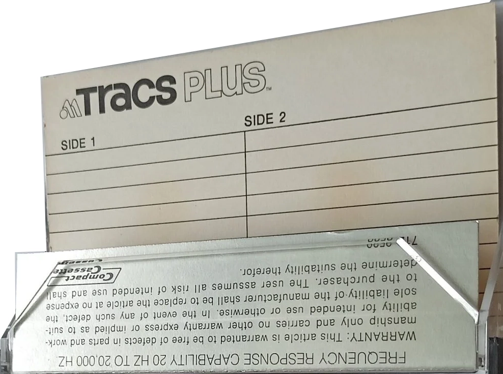 Compact Cassette Tracs Plus 60 Type I Normal 1972 USA
