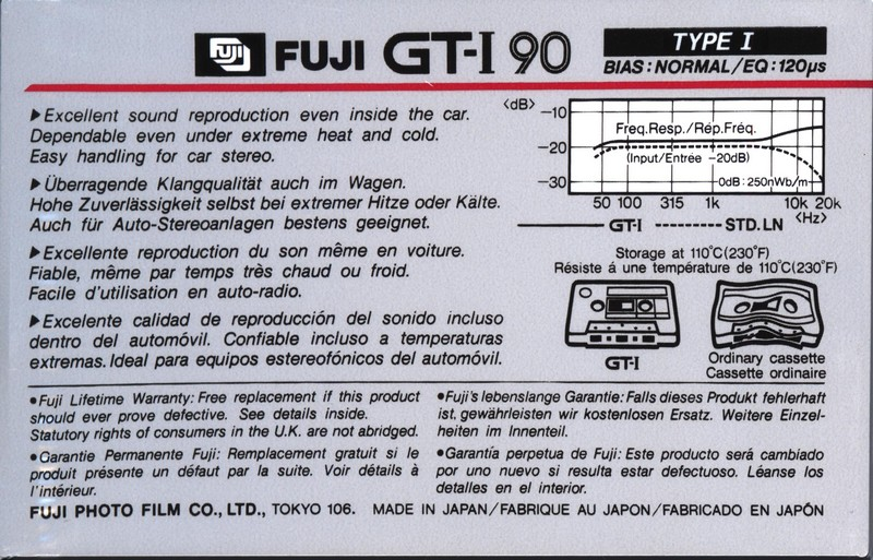 Compact Cassette: FUJI Fuji - GT-I 90