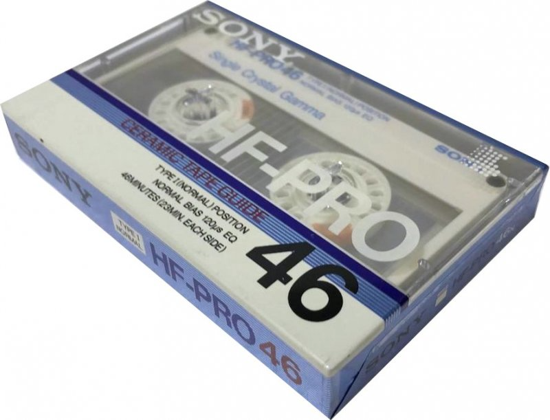 Compact Cassette Sony HF-Pro 46 "HF-PRO 46N" Type I Normal 1986 Japan