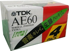 4 pack TDK AE 60 "AE-60X4R" Type I Normal 1994 Japan