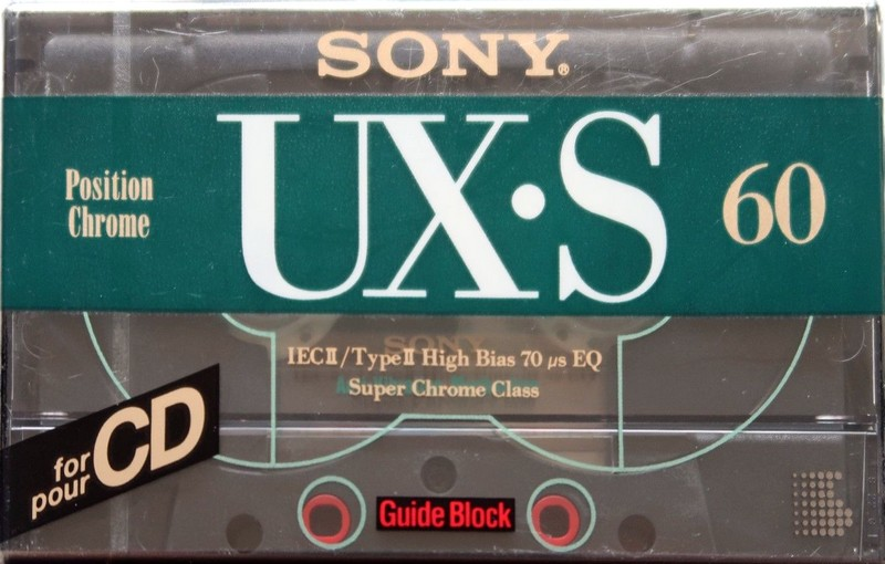 Compact Cassette Sony UX-S 60 Type II Chrome 1992 Europe